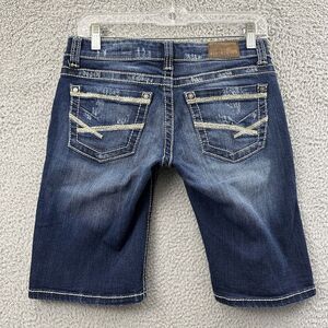 Bke Stella Low Rise Bermuda‎ Shorts Embroidered Rodeo Festival Western Y2K W 26